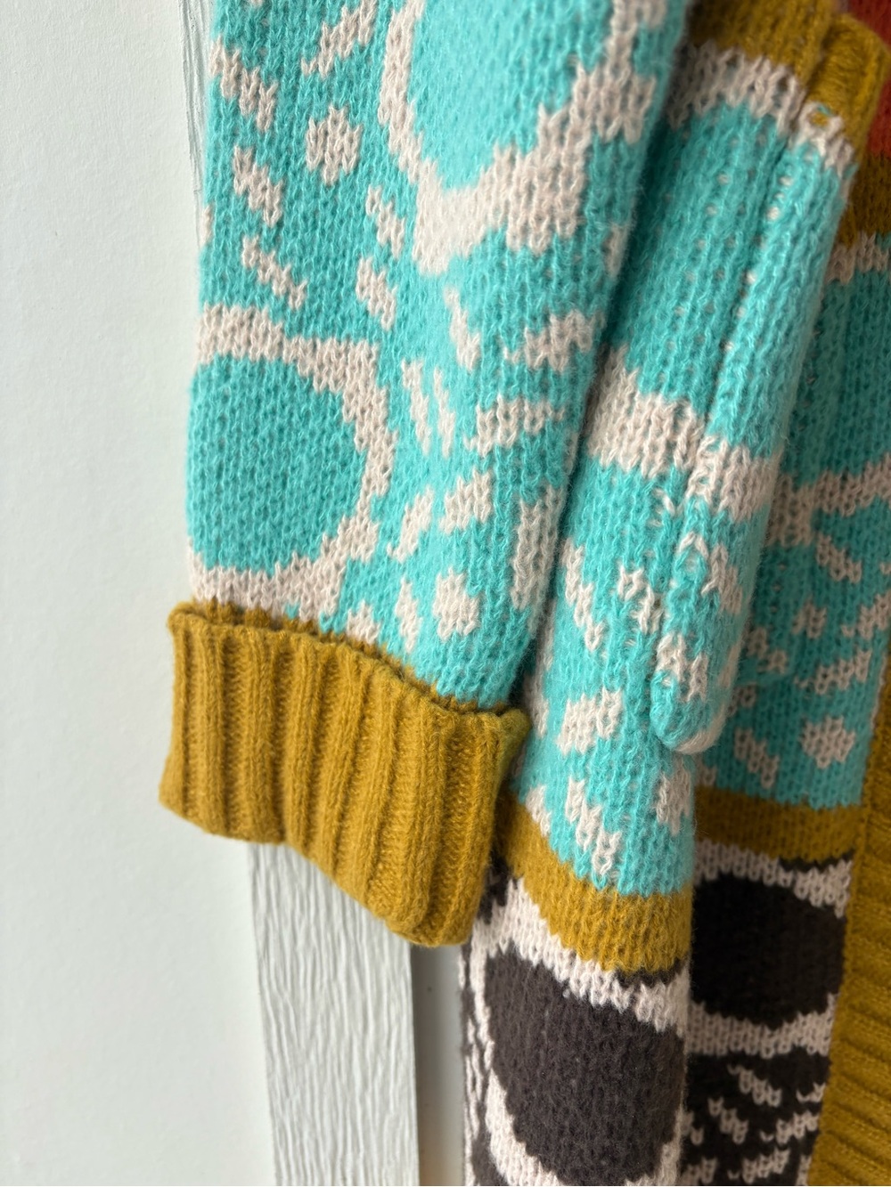 SAACHI Carina Oversize Colorblock Cardigan Sweater OS - Picture 7 of 10